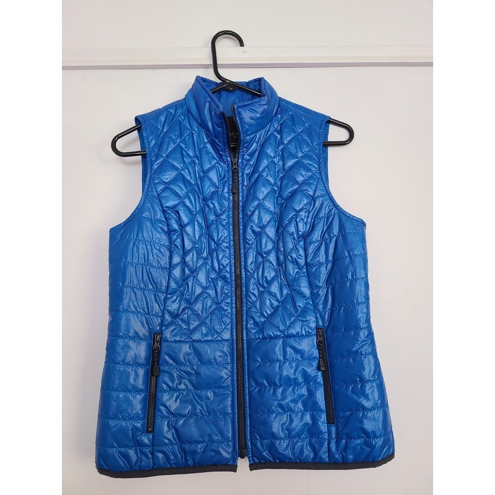 Talbots Bright Blue Puffer Vest Petite Small